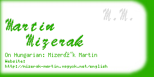 martin mizerak business card